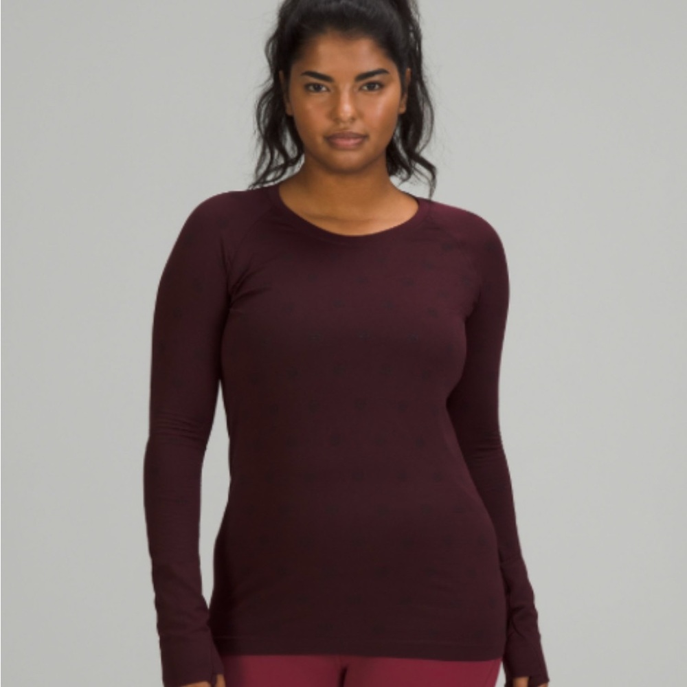 Women's Swiftly Tech Long sleeve shirt Long Sleeve Burgundy Top